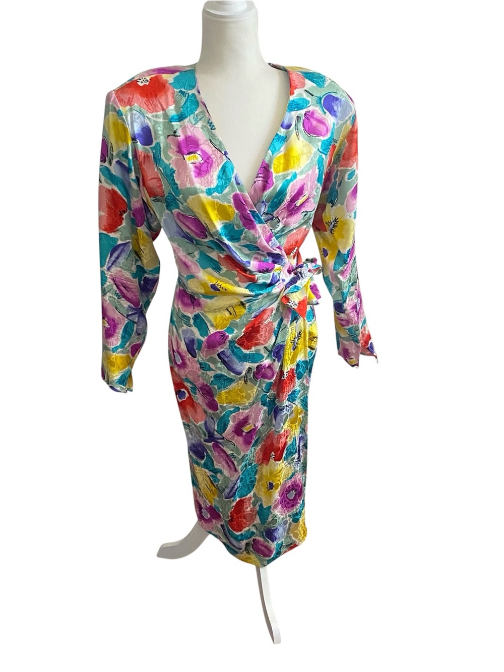 Vintage 1980s Jerry Regenbogen Wrap Dress
